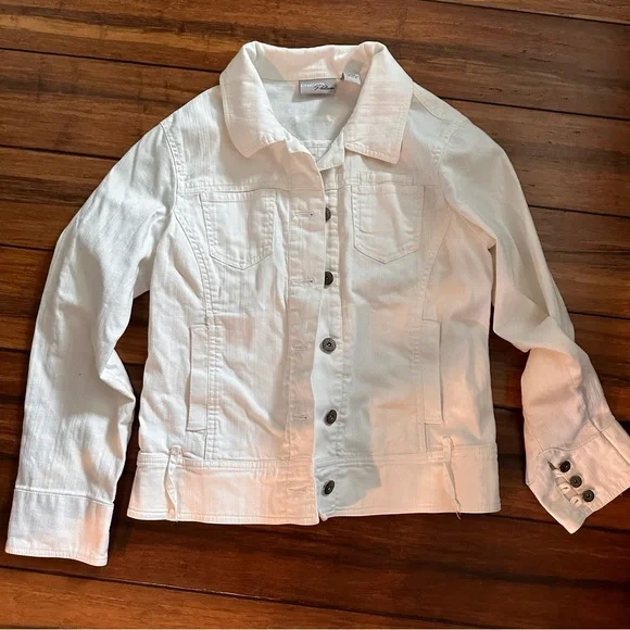 Chico’s Platinum Women’s White Jacket Size 0 - Picture 2 of 4